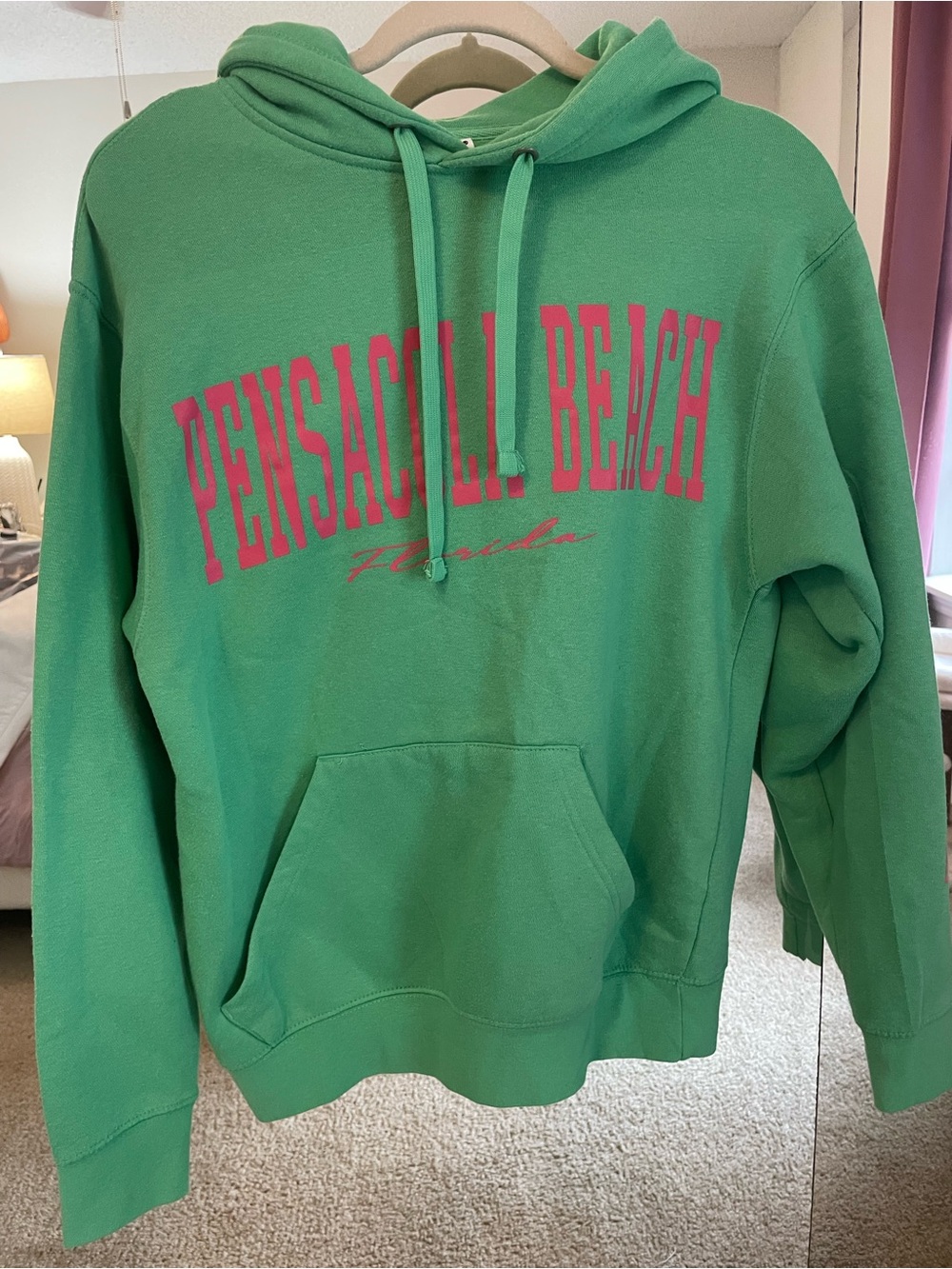 Green "Pensacola Beach" Pullover Hoodie